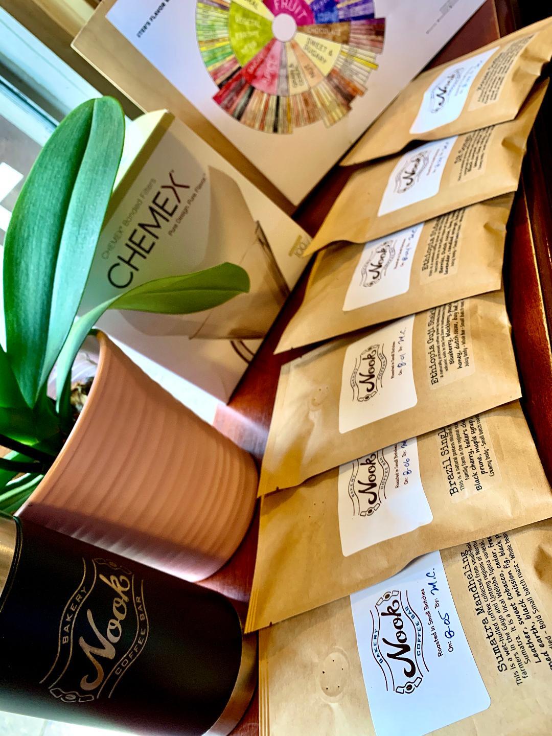 Coffee sampler pack roaster's choice Nook | Nook Bakery & Coffee Bar